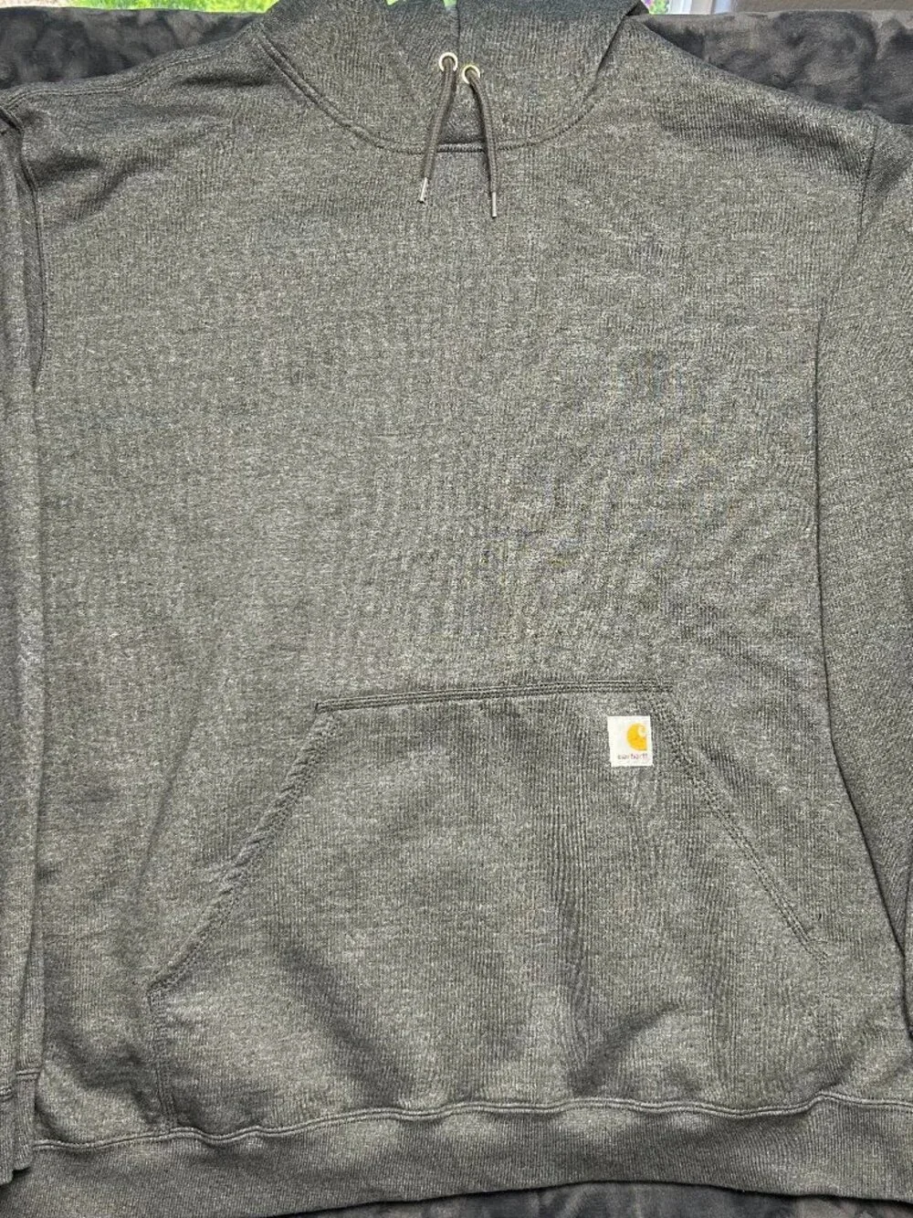 Carhartt Loose Fit Men’S Hoodie Sweatshirt 2Xl Dark Heather Gray Logo Fleece
